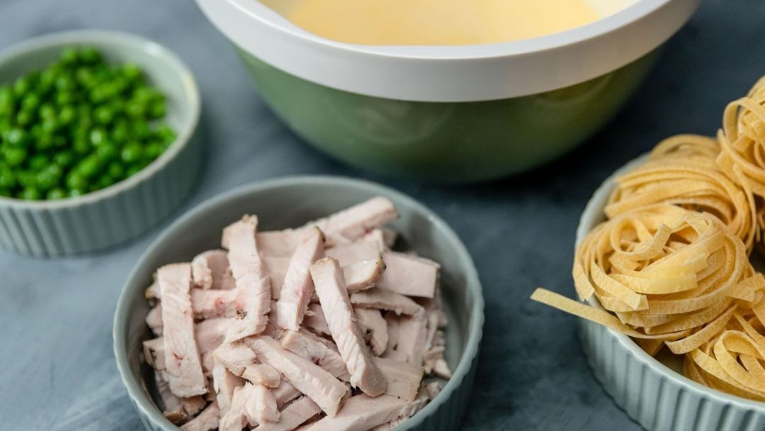 Restemat: hvit pasta med kalkunrester